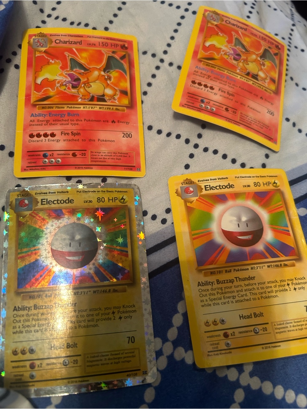 Trading Card Lot – Charizard & Electrode (Red, Yellow)